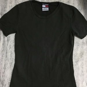 A Tommy Hilfiger olive green short sleeve t-shirt
